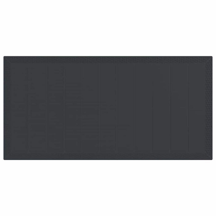 Set mese grădină 7 pcs Antracit 200 x 100 x 73 cm Polipropilenă - WALTI WALTI
