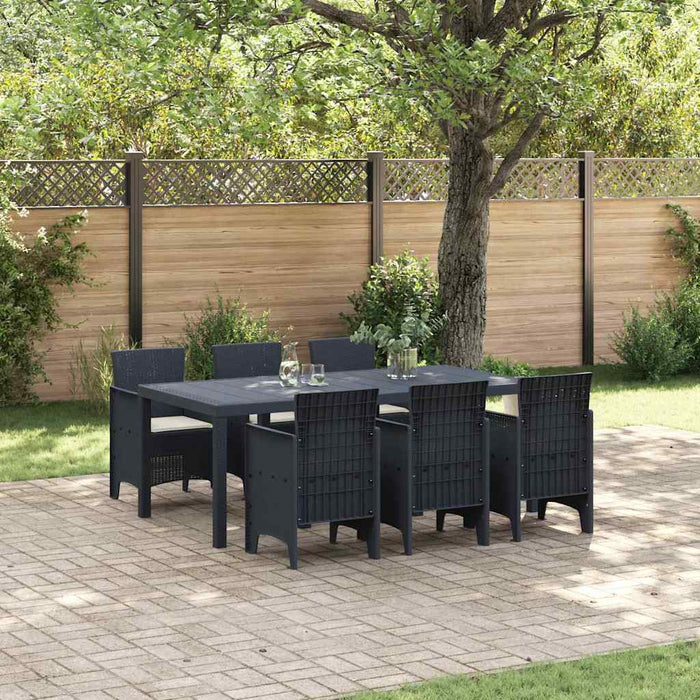Set de dining pentru grădină 7 pcs Antracit 200 x 100 x 73 cm - WALTI WALTI