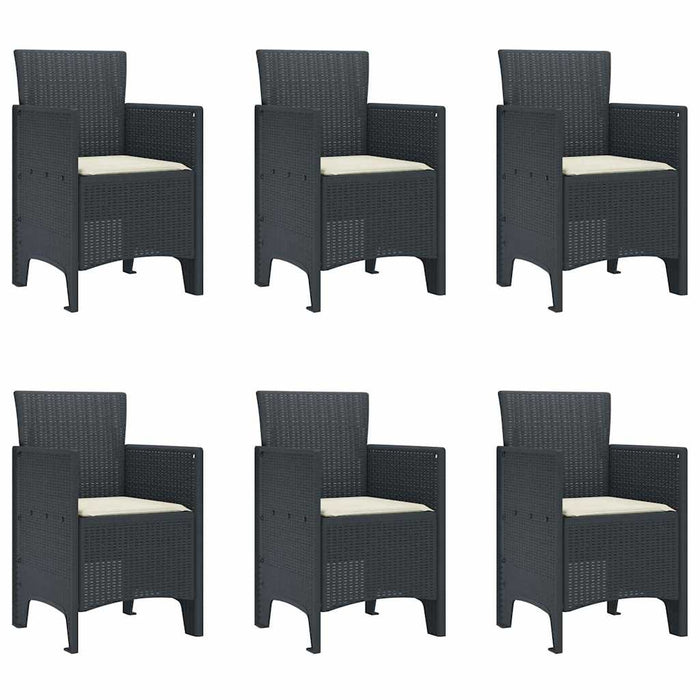 Set de dining pentru grădină 7 pcs Antracit 200 x 100 x 73 cm - WALTI WALTI