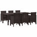 Set de masă pentru grădină 7 pcs Maro Polipropilenă - WALTI WALTI