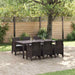 Set masă exterior 7 pcs Maro 200 x 100 x 73 cm Ratan plastic - WALTI WALTI