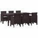 Set masă exterior 7 pcs Maro 200 x 100 x 73 cm Ratan plastic - WALTI WALTI
