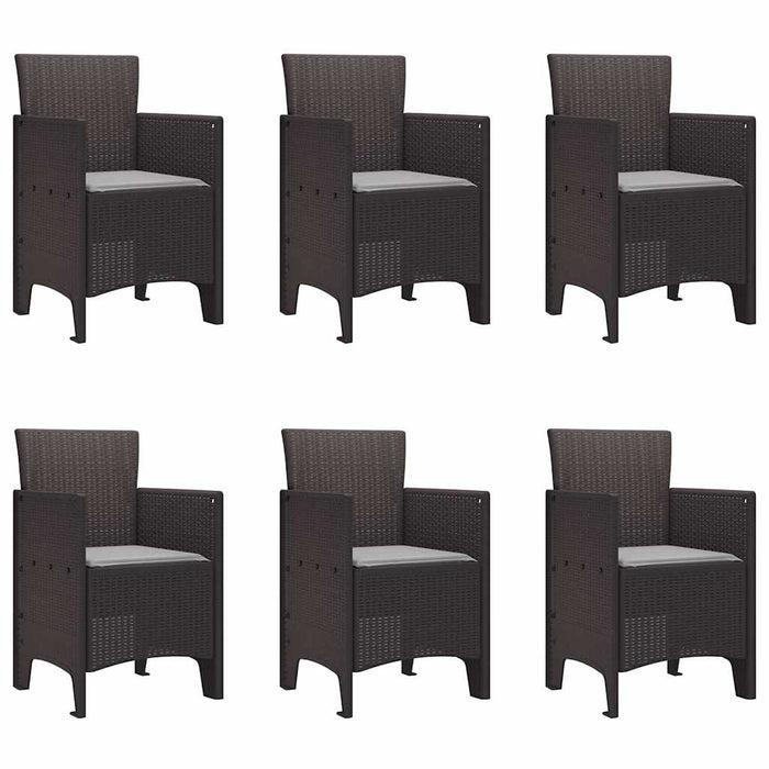 Set masă exterior 7 pcs Maro 200 x 100 x 73 cm Ratan plastic - WALTI WALTI
