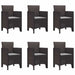 Set masă exterior 7 pcs Maro 200 x 100 x 73 cm Ratan plastic - WALTI WALTI