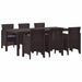 Set mese grădină 7 pcs Maro 200 x 100 x 73 cm Polipropilenă - WALTI WALTI