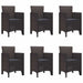 Set mese grădină 7 pcs Maro 200 x 100 x 73 cm Polipropilenă - WALTI WALTI
