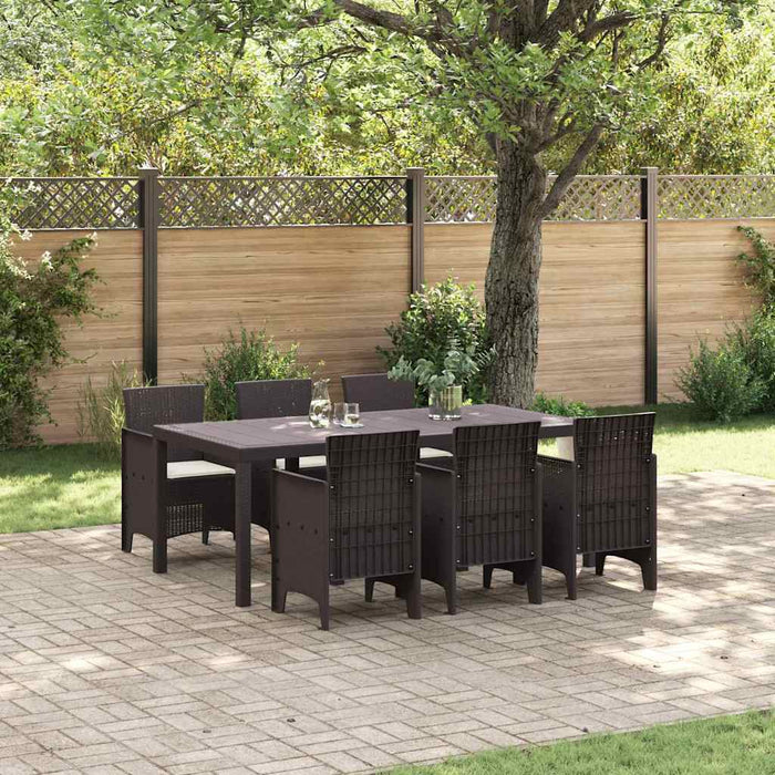 Set de masă pentru grădină 7 pcs Maro Ratan Polt - WALTI WALTI