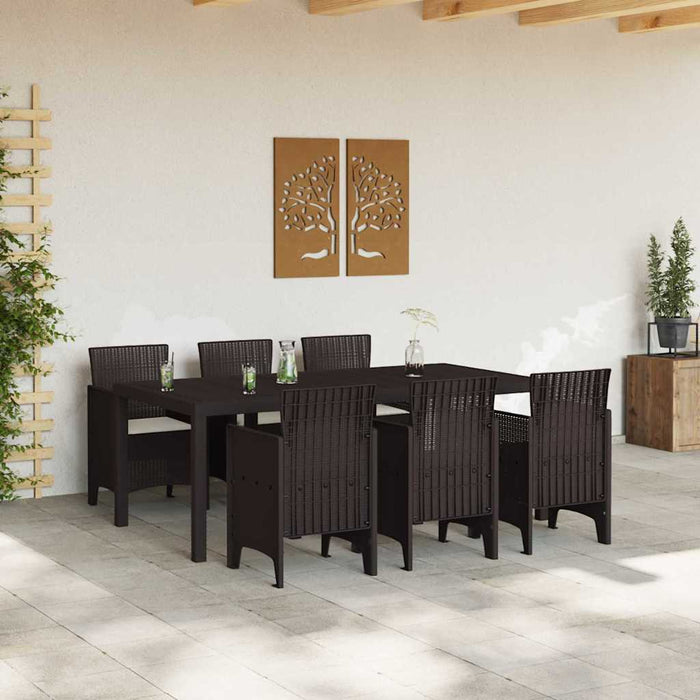 Set de masă pentru grădină 7 pcs Maro Ratan Polt - WALTI WALTI