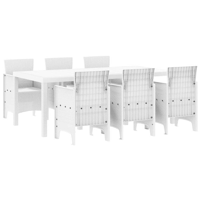 Set de masă pentru grădină 7 pcs Alb 200 x 100 x 73 cm - WALTI WALTI