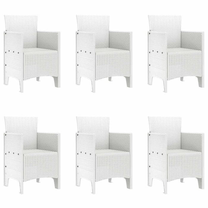 Set de masă pentru grădină 7 pcs Alb 200 x 100 x 73 cm - WALTI WALTI
