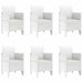 Set de masă pentru grădină 7 pcs Alb 200 x 100 x 73 cm - WALTI WALTI