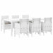 Set Masa Gradina 7 pcs Alb 200 x 100 x 73 cm Poliratan - WALTI WALTI