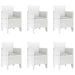Set Masa Gradina 7 pcs Alb 200 x 100 x 73 cm Poliratan - WALTI WALTI