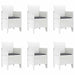 Set de Masă de Grădină 7 pcs Alb 200 x 100 x 73 cm Rattan PE - WALTI WALTI
