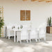 Set Masă Grădină 7 pcs Alb 200 x 100 x 73 cm Poliratan - WALTI WALTI