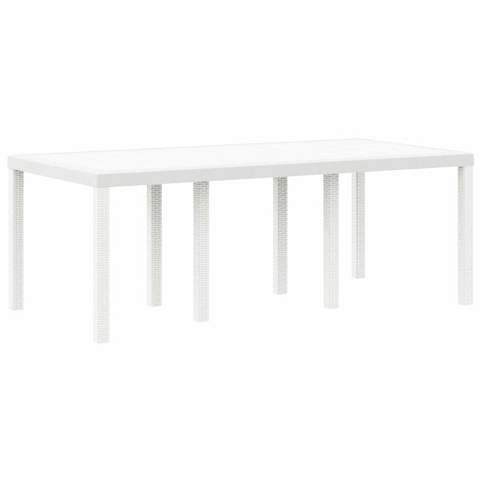 Set Masă Grădină 7 pcs Alb 200 x 100 x 73 cm Poliratan - WALTI WALTI
