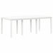 Set Masă Grădină 7 pcs Alb 200 x 100 x 73 cm Poliratan - WALTI WALTI