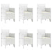 Set Masă Grădină 7 pcs Alb 200 x 100 x 73 cm Poliratan - WALTI WALTI