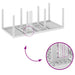 Set Masă Grădină 7 pcs Alb 200 x 100 x 73 cm Poliratan - WALTI WALTI