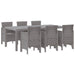 Set de Dining pentru Grădină 7 pcs Gri deschis mare Plastic - WALTI WALTI