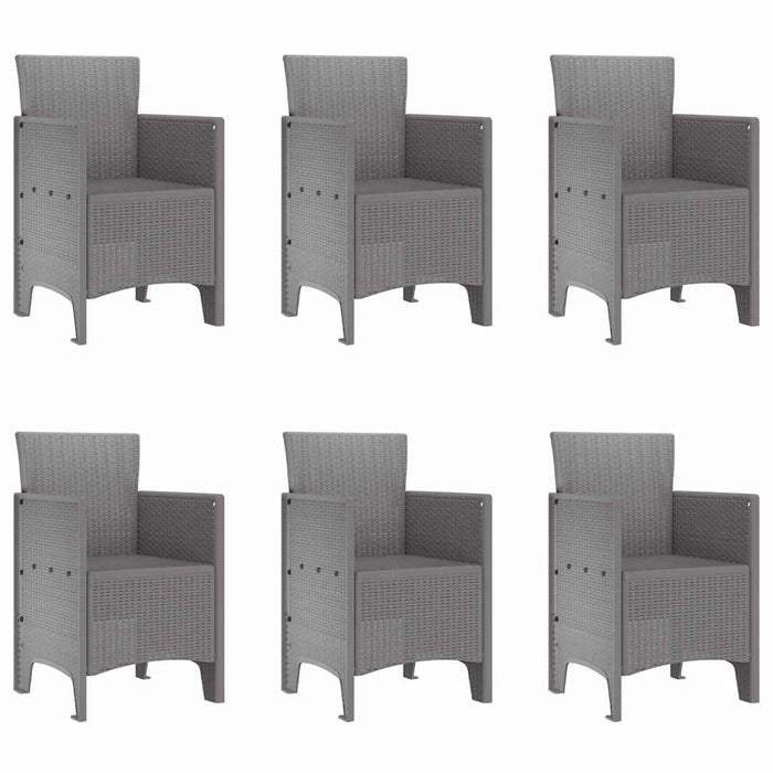 Set de Dining pentru Grădină 7 pcs Gri deschis mare Plastic - WALTI WALTI
