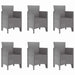 Set de Dining pentru Grădină 7 pcs Gri deschis mare Plastic - WALTI WALTI