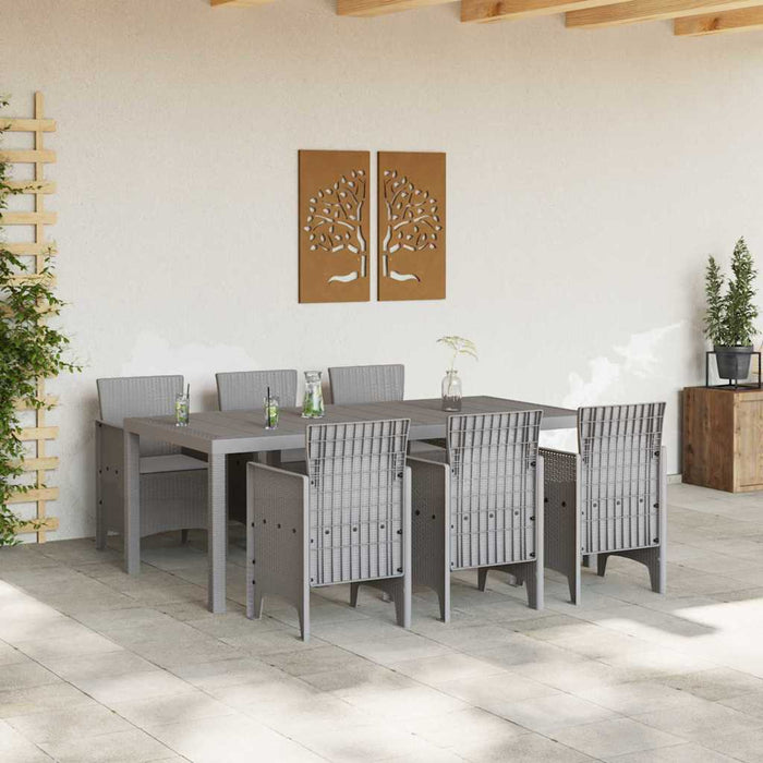 Set Masă Grădină 7 pcs Gri deschis 200 x 100 x 73 cm - WALTI WALTI