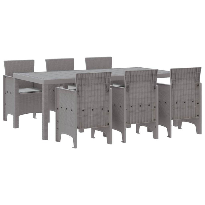 Set Masă Grădină 7 pcs Gri deschis 200 x 100 x 73 cm - WALTI WALTI