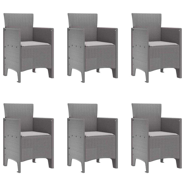 Set Masă Grădină 7 pcs Gri deschis 200 x 100 x 73 cm - WALTI WALTI