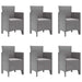Set Masă Grădină 7 pcs Gri deschis 200 x 100 x 73 cm - WALTI WALTI