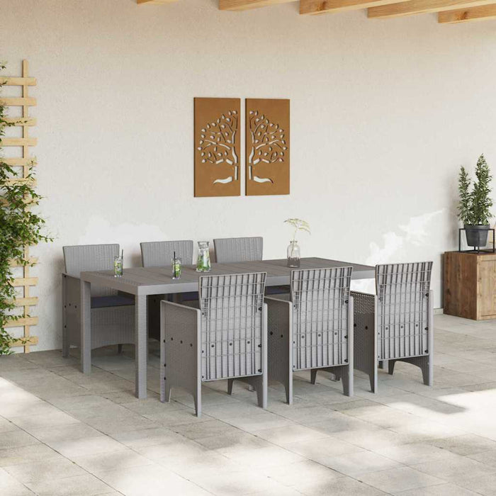 Set de dining în grădină 7 pcs Gri deschis 200 x 100 x 73 cm - WALTI WALTI