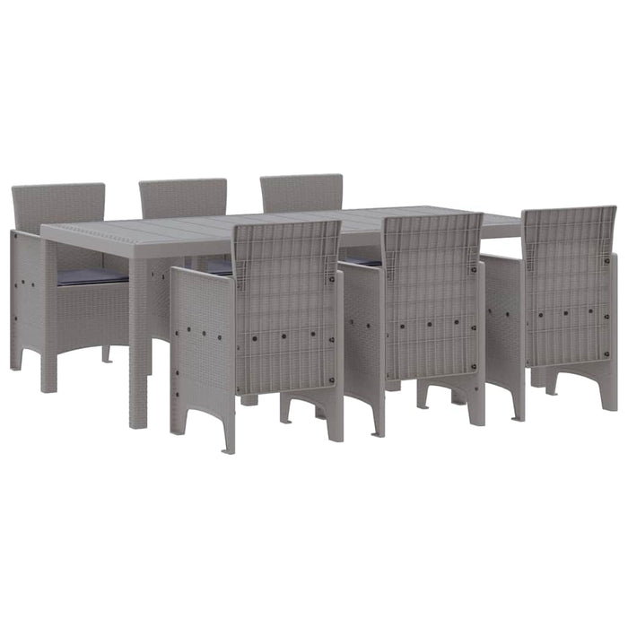 Set de dining în grădină 7 pcs Gri deschis 200 x 100 x 73 cm - WALTI WALTI