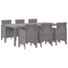 Set de dining în grădină 7 pcs Gri deschis 200 x 100 x 73 cm - WALTI WALTI