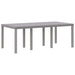 Set de dining în grădină 7 pcs Gri deschis 200 x 100 x 73 cm - WALTI WALTI