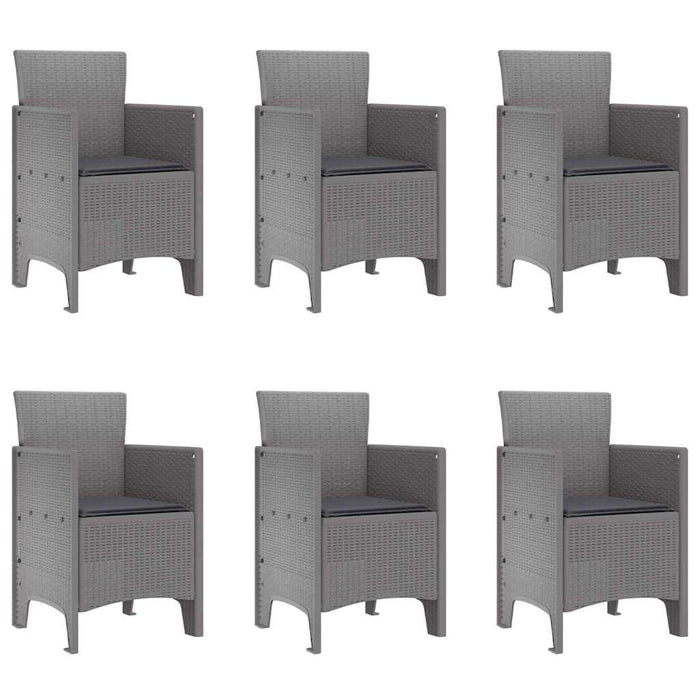 Set de dining în grădină 7 pcs Gri deschis 200 x 100 x 73 cm - WALTI WALTI