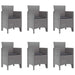 Set de dining în grădină 7 pcs Gri deschis 200 x 100 x 73 cm - WALTI WALTI