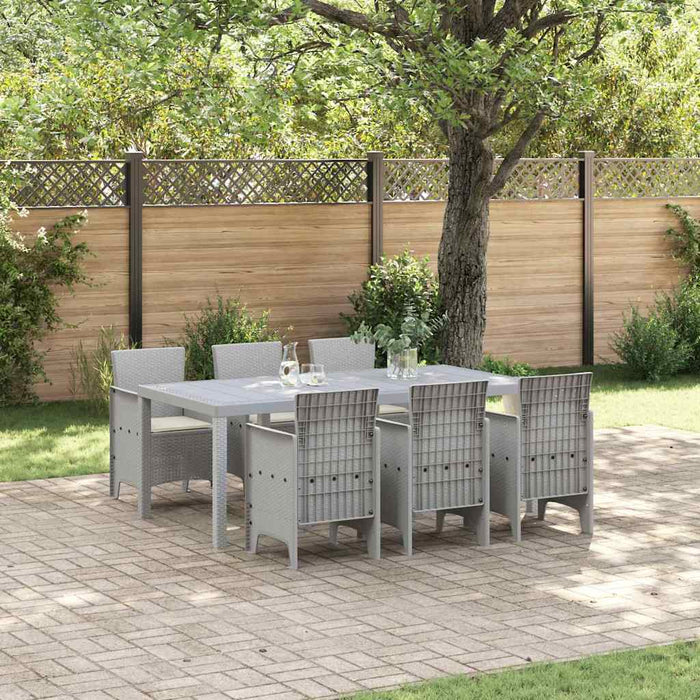 Set de Masă pentru Grădină 7 pcs Gri deschis 200 x 100 x 73 cm - WALTI WALTI