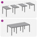 Set de Masă pentru Grădină 7 pcs Gri deschis 200 x 100 x 73 cm - WALTI WALTI