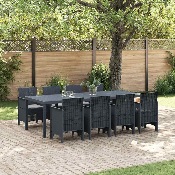 Set de Dining pentru Grădină 9 pcs Antracit 250 x 100 x 73 cm - WALTI WALTI