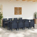 Set de Dining pentru Grădină 9 pcs Antracit 250 x 100 x 73 cm - WALTI WALTI