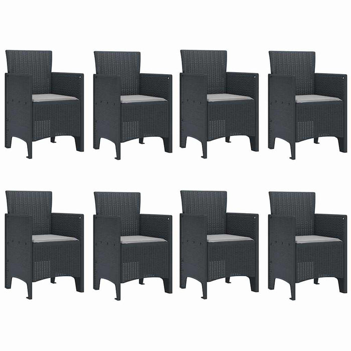 Set de Dining pentru Grădină 9 pcs Antracit 250 x 100 x 73 cm - WALTI WALTI