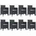 Set de Dining pentru Grădină 9 pcs Antracit 250 x 100 x 73 cm - WALTI WALTI