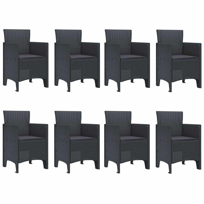 Set de masă pentru grădină 9 pcs Antracit 250 x 100 x 73 cm - WALTI WALTI