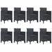 Set de masă pentru grădină 9 pcs Antracit 250 x 100 x 73 cm - WALTI WALTI