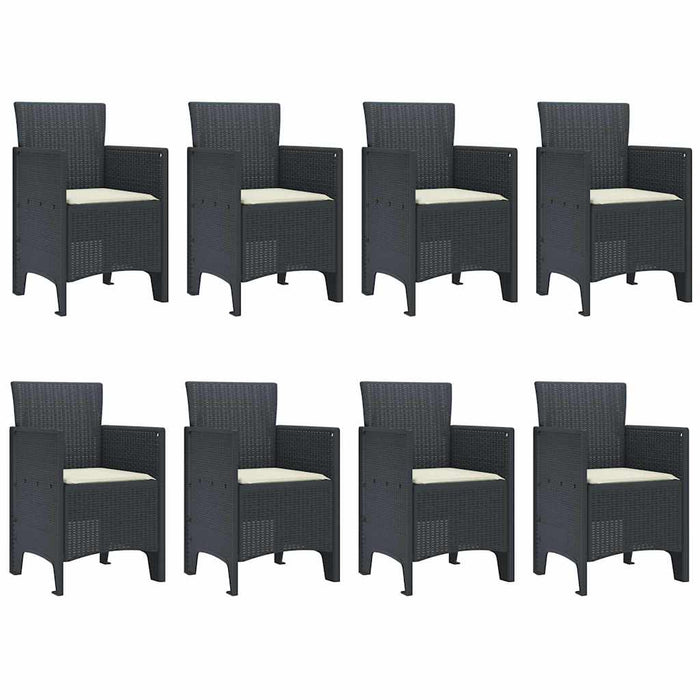 Set Masă Grădină 9 pcs Antracit 250 x 100 x 73 cm Rattan PE - WALTI WALTI