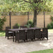 Set Mese Grădină 9 pcs Maro 250 x 100 x 73 cm Poliratan - WALTI WALTI