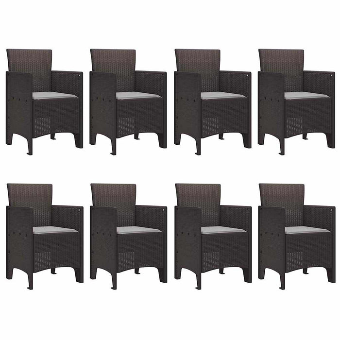 Set Mese Grădină 9 pcs Maro 250 x 100 x 73 cm Poliratan - WALTI WALTI
