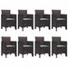 Set Mese Grădină 9 pcs Maro 250 x 100 x 73 cm Poliratan - WALTI WALTI