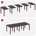 Set Mese Grădină 9 pcs Maro 250 x 100 x 73 cm Poliratan - WALTI WALTI