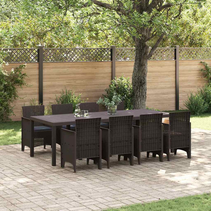 Set de Masă pentru Grădină 9 pcs Maro 250 x 100 x 73 cm - WALTI WALTI